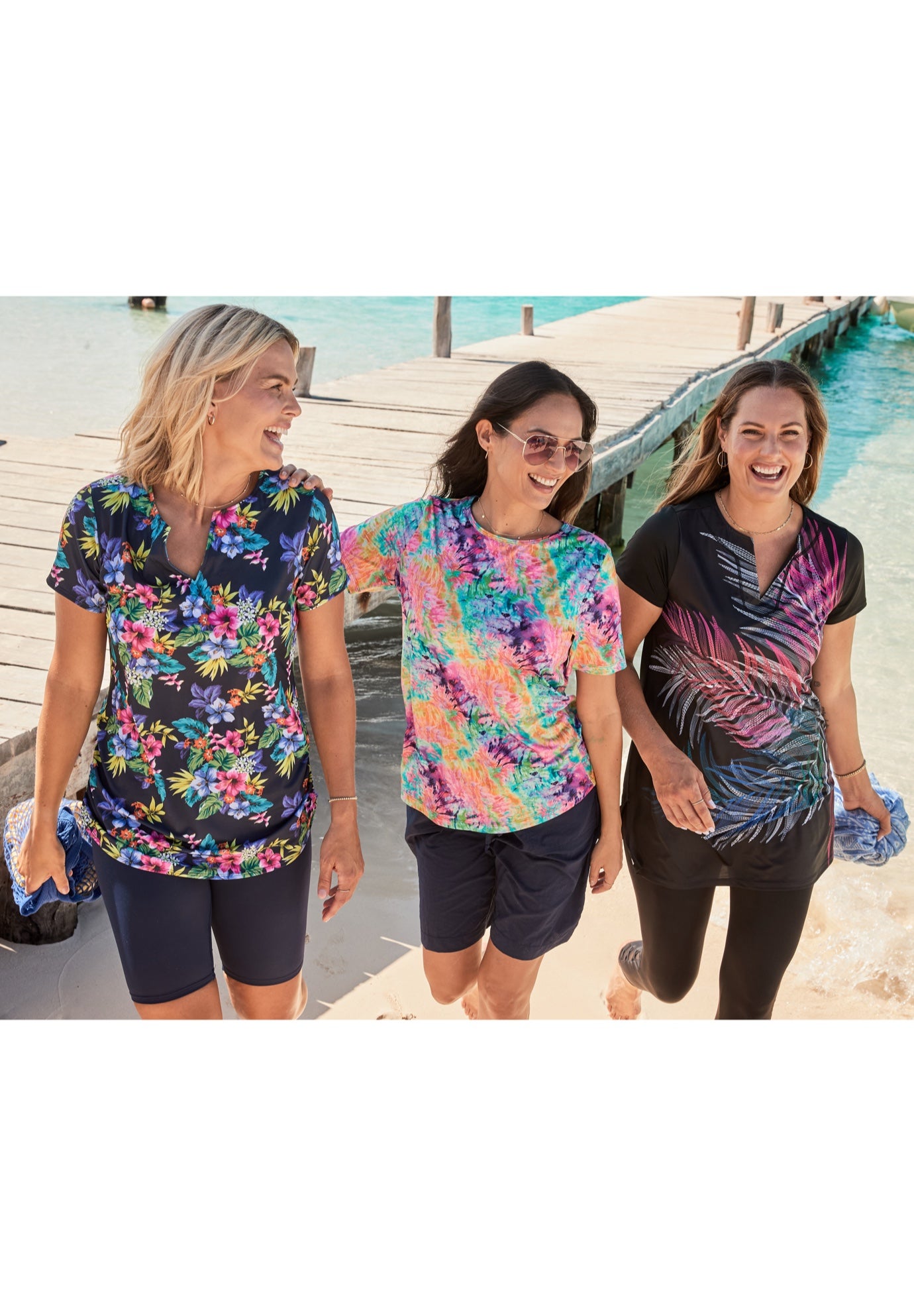 Longer Length Short-Sleeve Swim Tunic image number 4