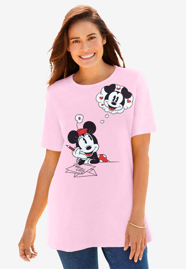 Disney Women’s Short Sleeve Valentine’s Day Minnie image number null