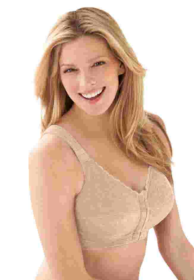 Front Close Wireless Posture Bra image number 8