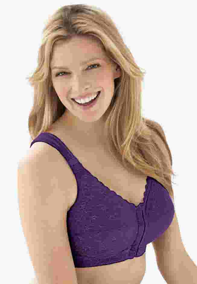 Front Close Wireless Posture Bra image number 6