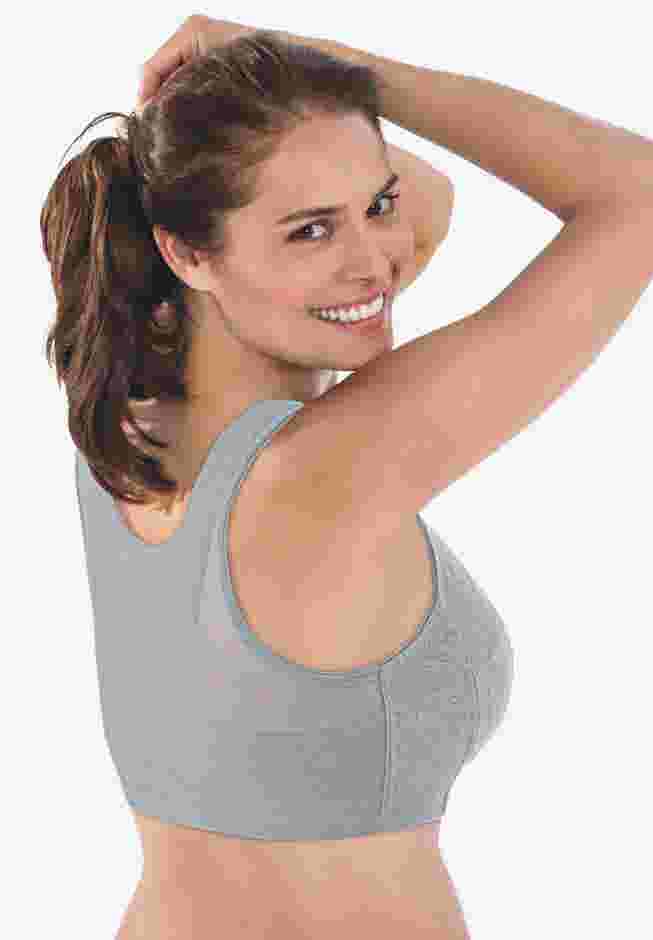 Front Close Wireless Posture Bra image number 1