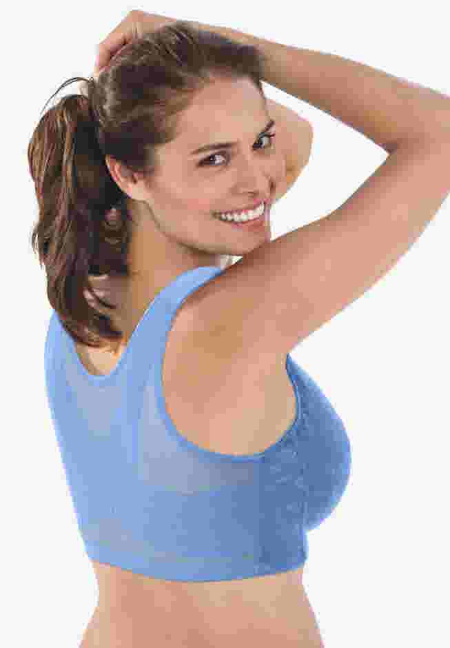Front Close Wireless Posture Bra image number 1