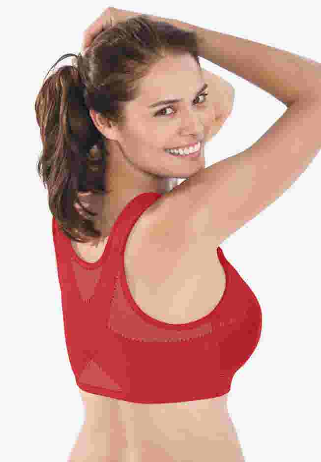 Front Close Wireless Posture Bra image number 4