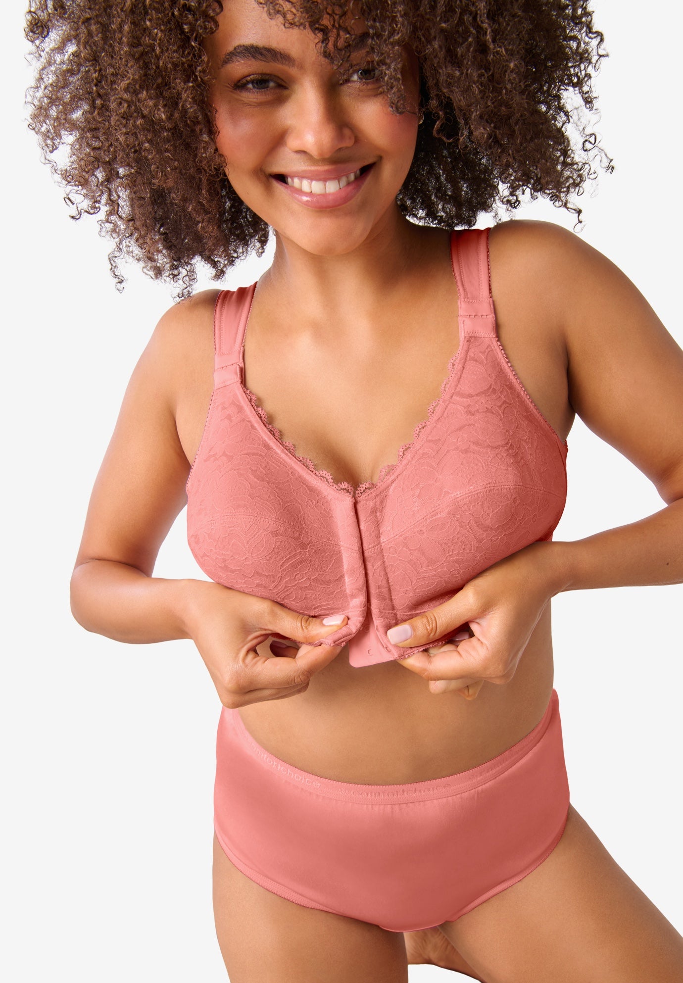 Front-Close Wireless Posture Bra image number 2