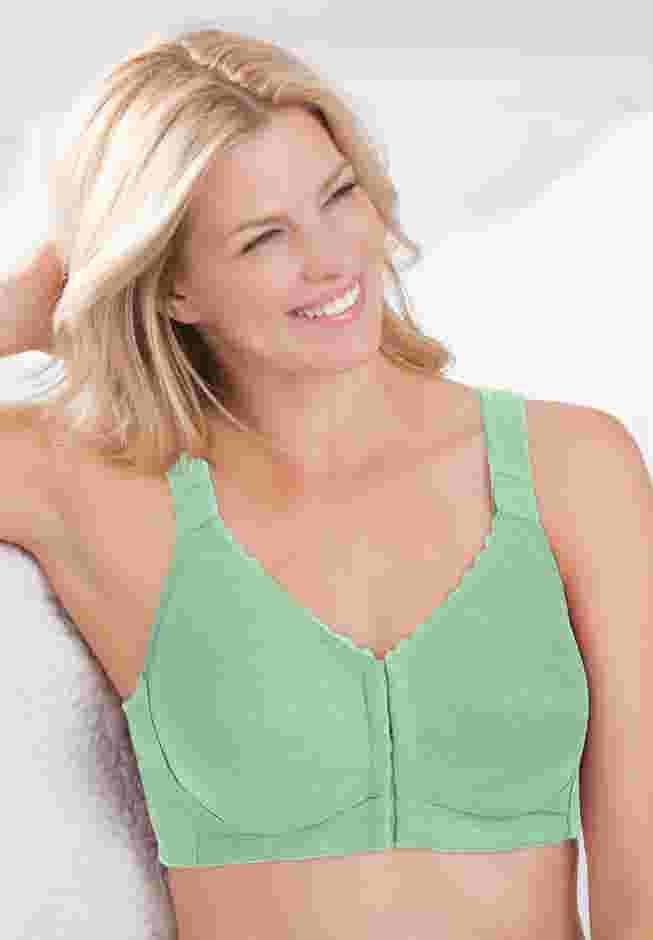 Front Close Wireless Posture Bra image number 2
