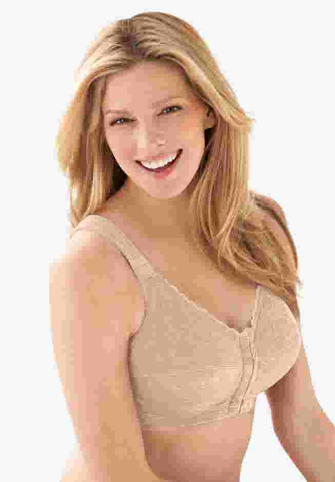 Front Close Wireless Posture Bra image number 1