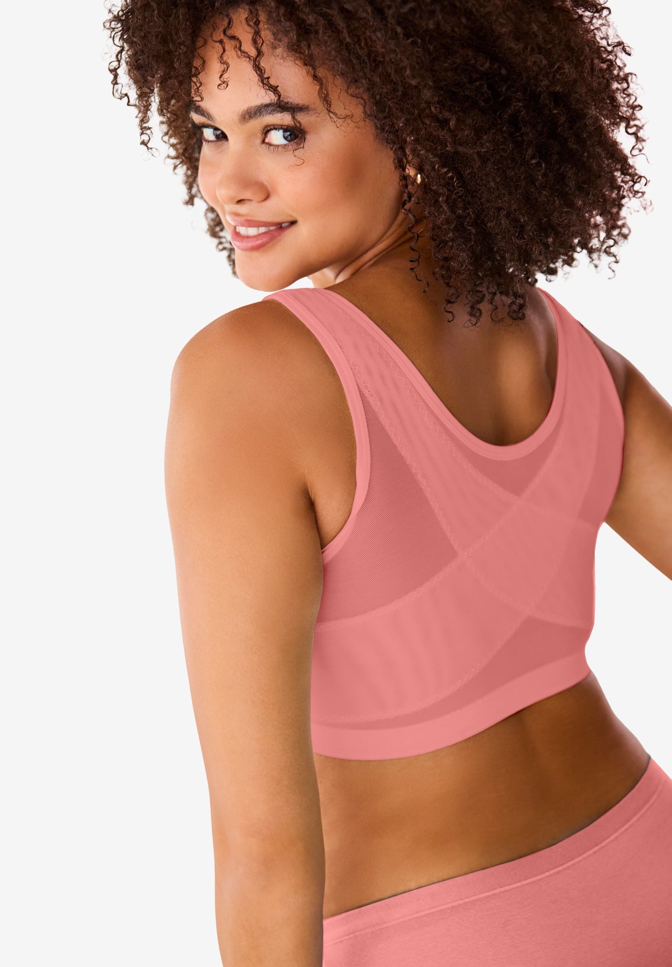 Front-Close Wireless Posture Bra image number 0