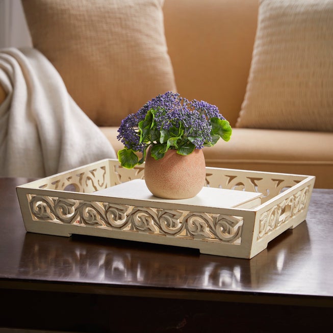 6½"H Faux floral arrangement image number 0