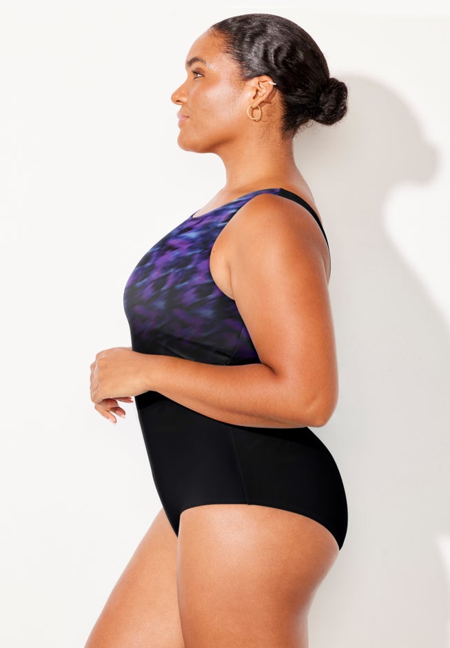 Chlorine Resistant High Neck One Piece Swimsuit image number 5