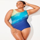 Chlorine Resistant High Neck One Piece Swimsuit image number null