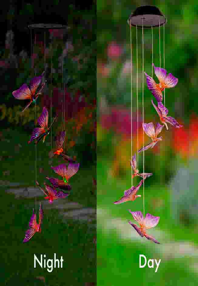 Solar Mobile Butterfly Lights image number 1
