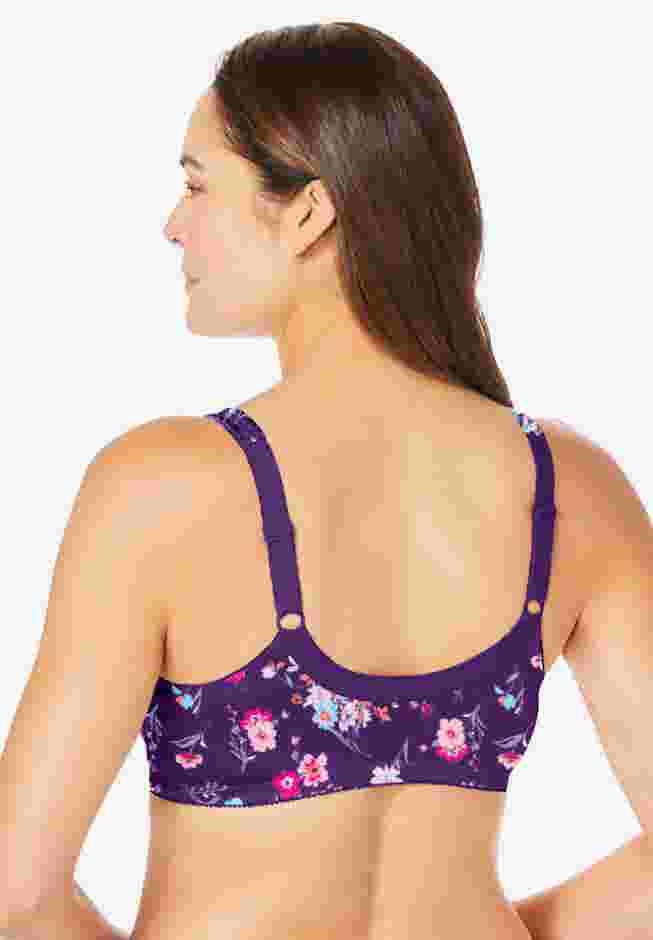 Front-Close Satin Wireless Bra image number 1