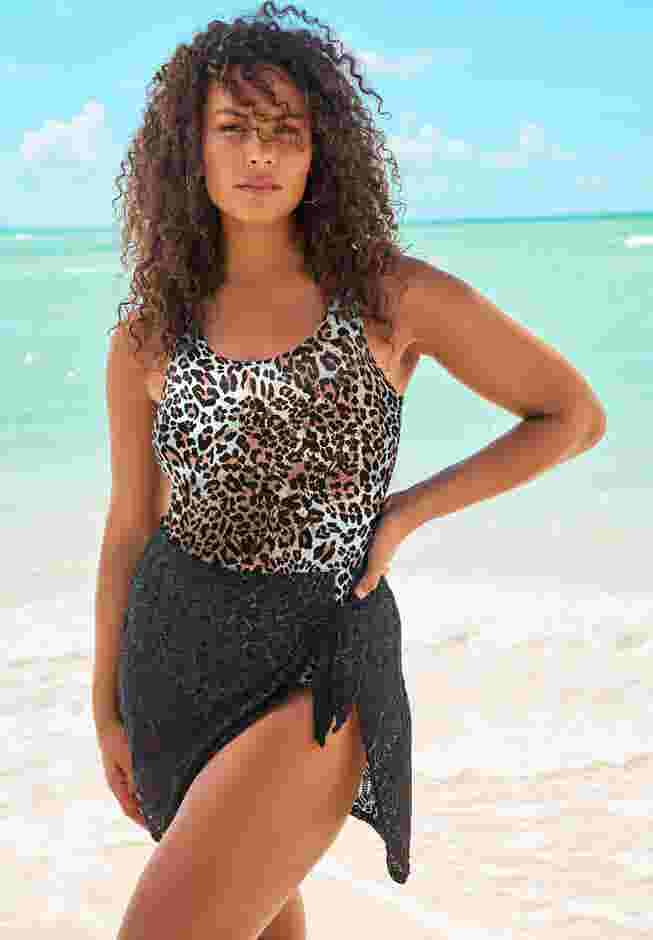 Crochet Faux-Wrap Maillot image number 0