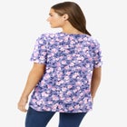 Perfect Printed Short-Sleeve Crewneck Tee image number null