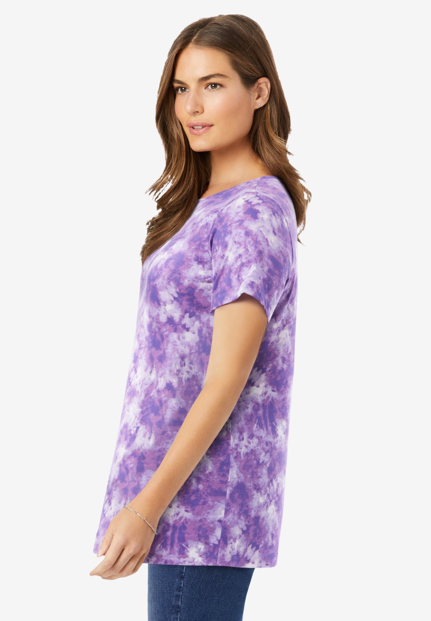 Perfect Printed Short-Sleeve Crewneck Tee image number 2