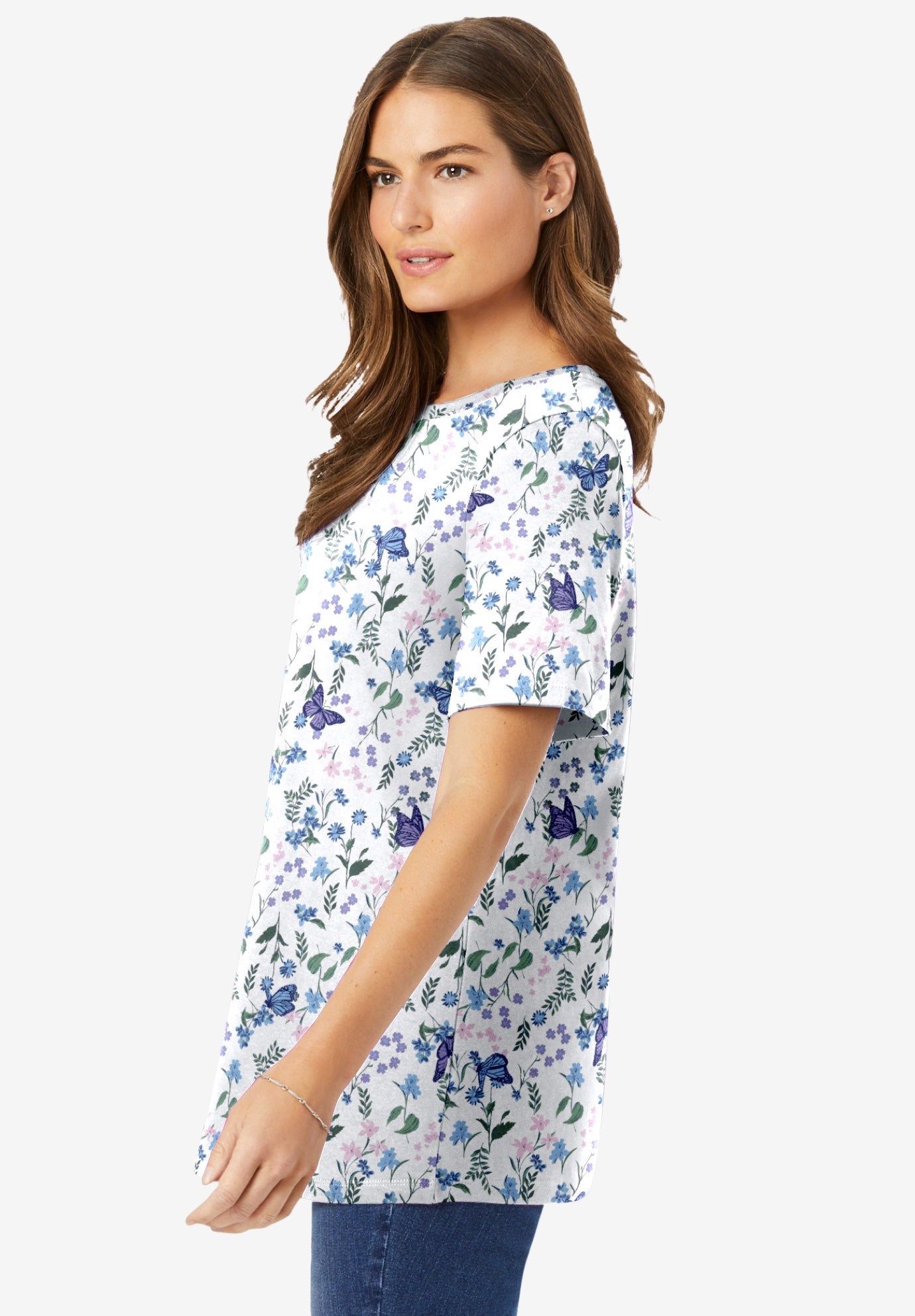 Perfect Printed Short-Sleeve Crewneck Tee image number 2