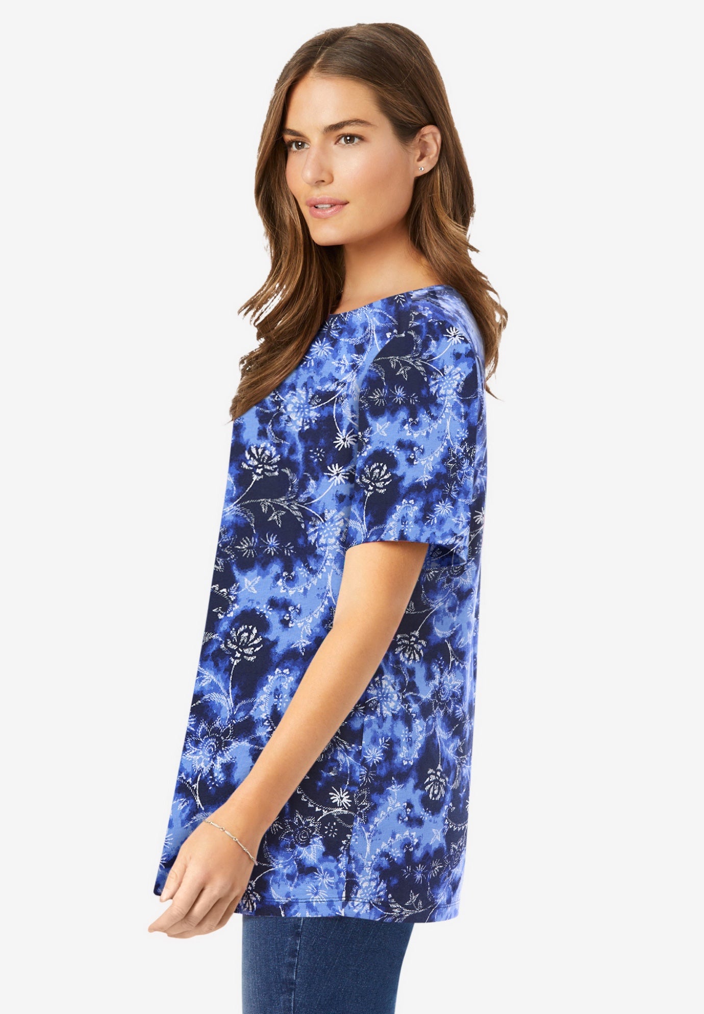 Perfect Printed Short-Sleeve Crewneck Tee image number 2