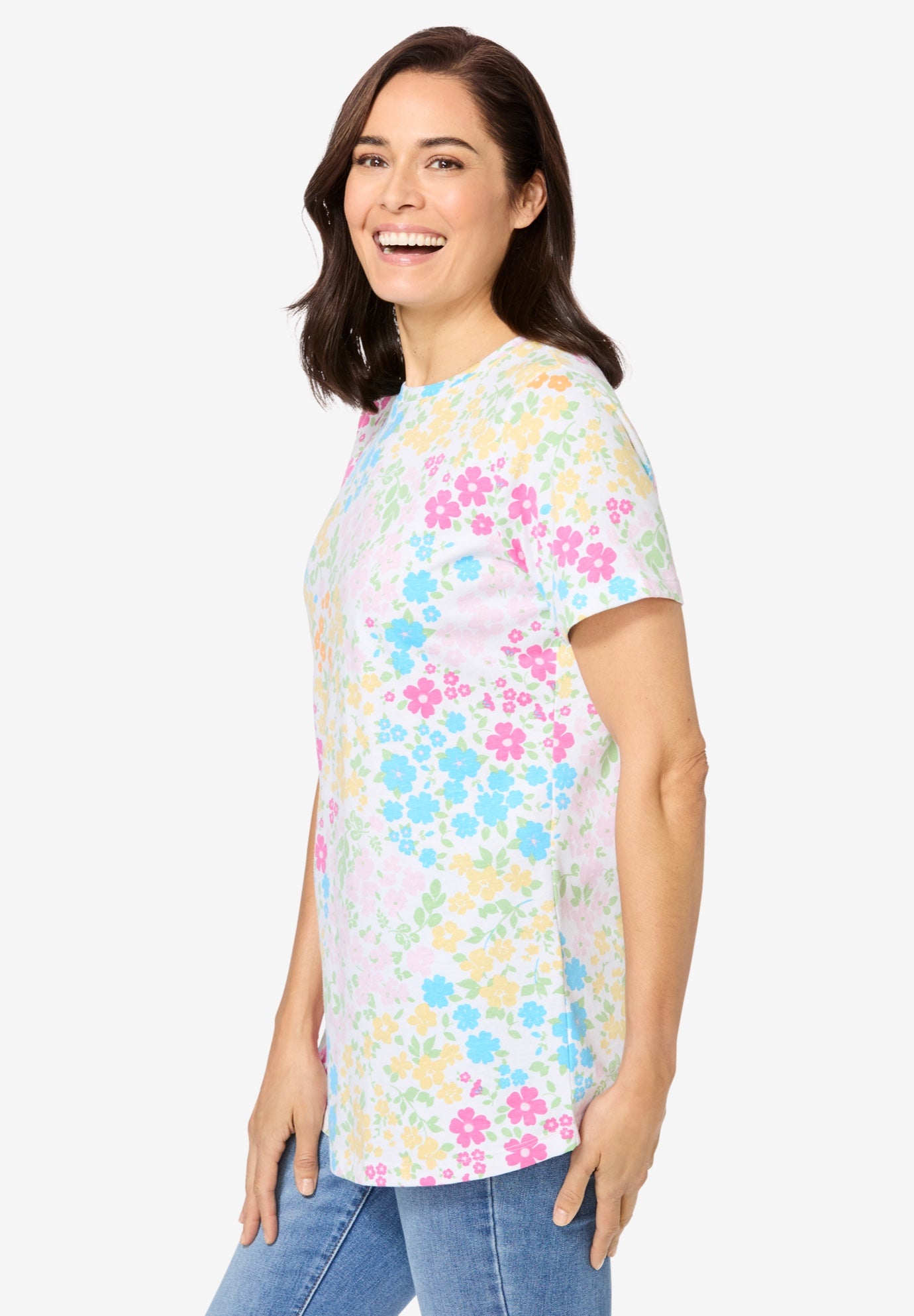 Perfect Printed Short-Sleeve Crewneck Tee image number 2