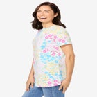 Perfect Printed Short-Sleeve Crewneck Tee image number null