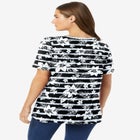 Perfect Printed Short-Sleeve Crewneck Tee image number null