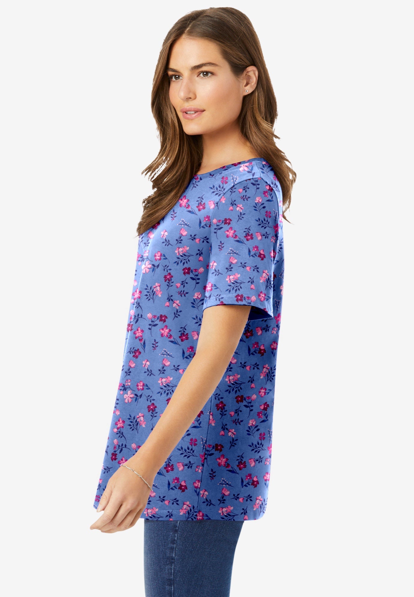 Perfect Printed Short-Sleeve Crewneck Tee image number 2