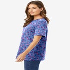 Perfect Printed Short-Sleeve Crewneck Tee image number null