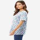 Perfect Printed Short-Sleeve Crewneck Tee image number null