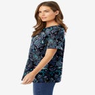 Perfect Printed Short-Sleeve Crewneck Tee image number null