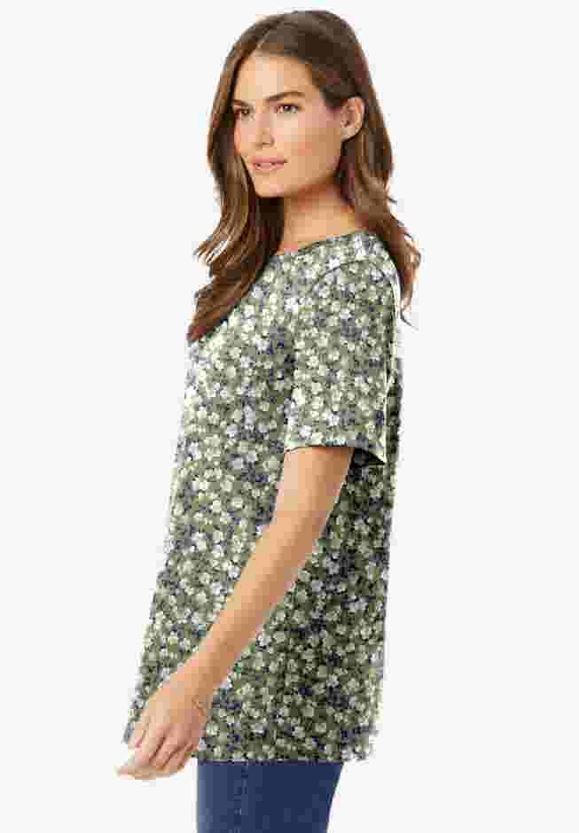 Perfect Printed Short-Sleeve Crewneck Tee image number 2