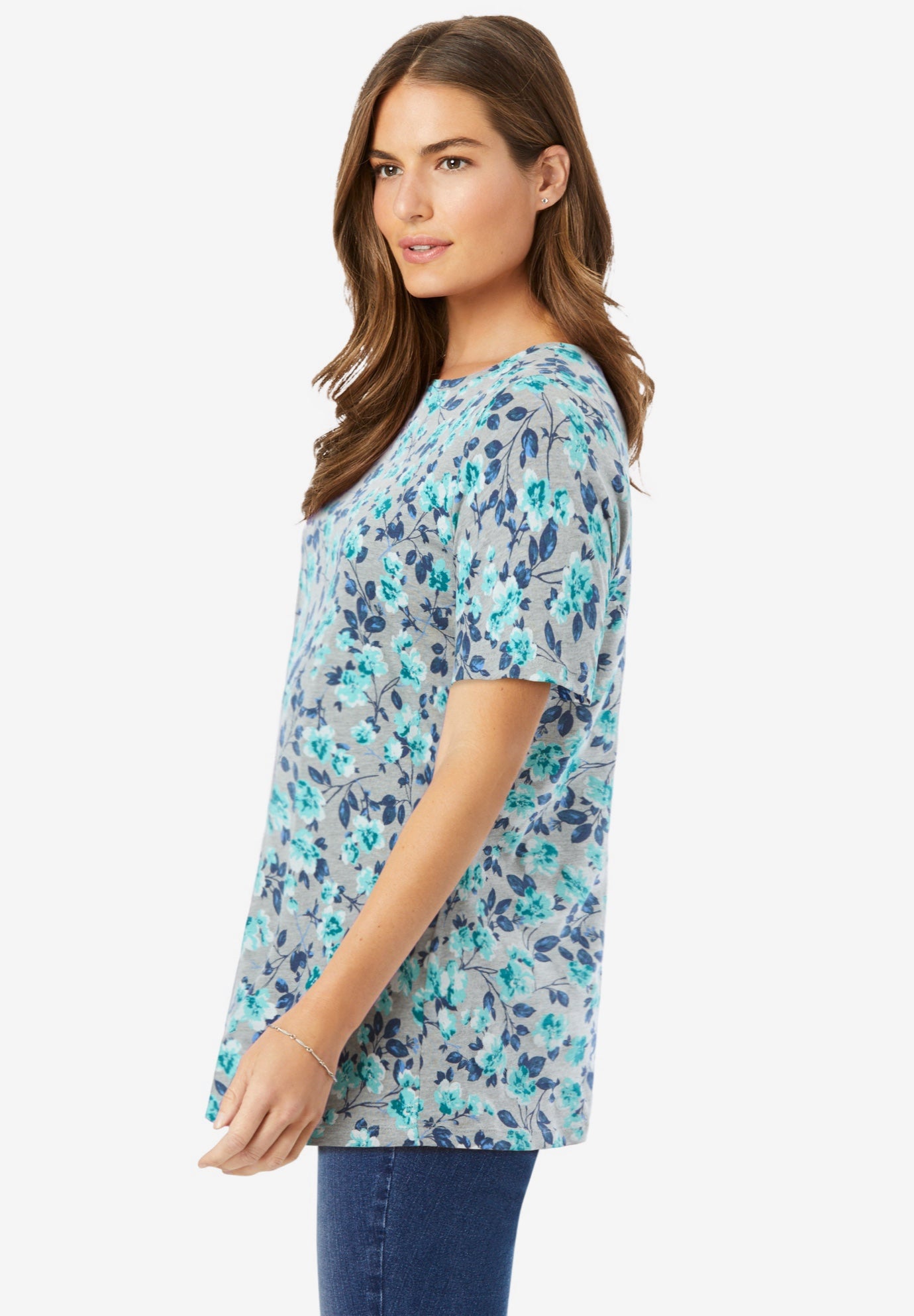 Perfect Printed Short-Sleeve Crewneck Tee image number 2