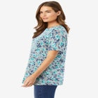 Perfect Printed Short-Sleeve Crewneck Tee image number null