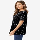 Perfect Printed Short-Sleeve Crewneck Tee image number null