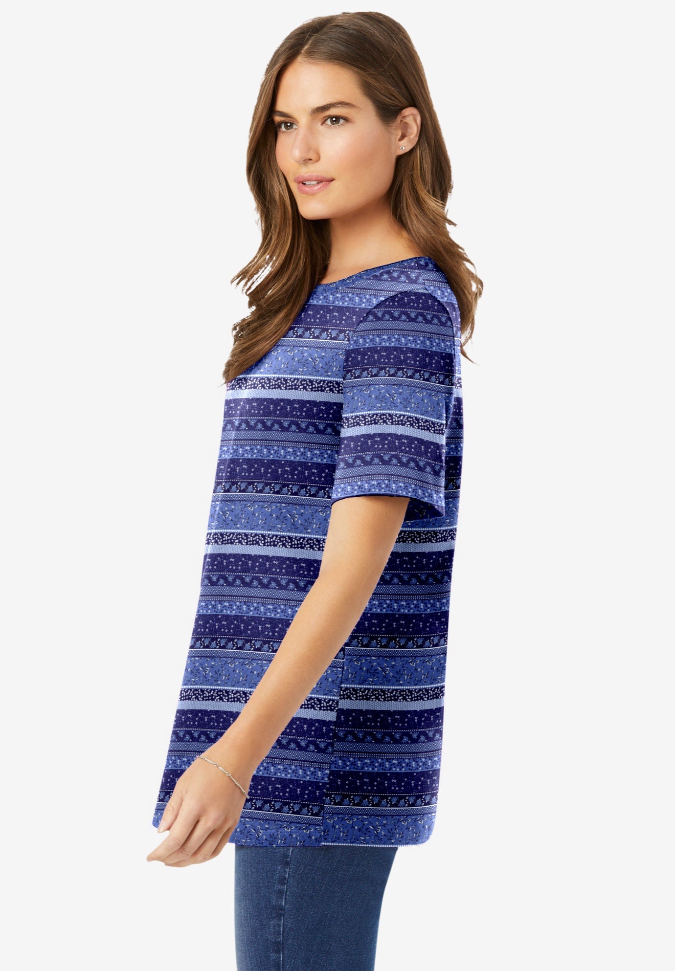 Perfect Printed Short-Sleeve Crewneck Tee image number 2