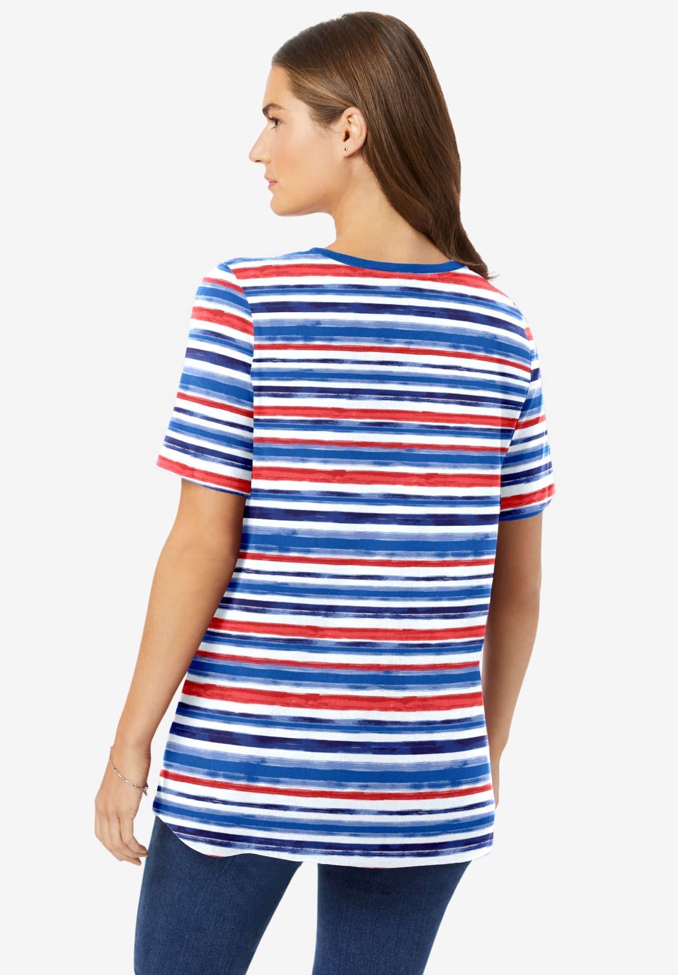 Perfect Printed Short-Sleeve Crewneck Tee image number 1