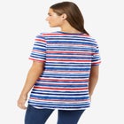 Perfect Printed Short-Sleeve Crewneck Tee image number null