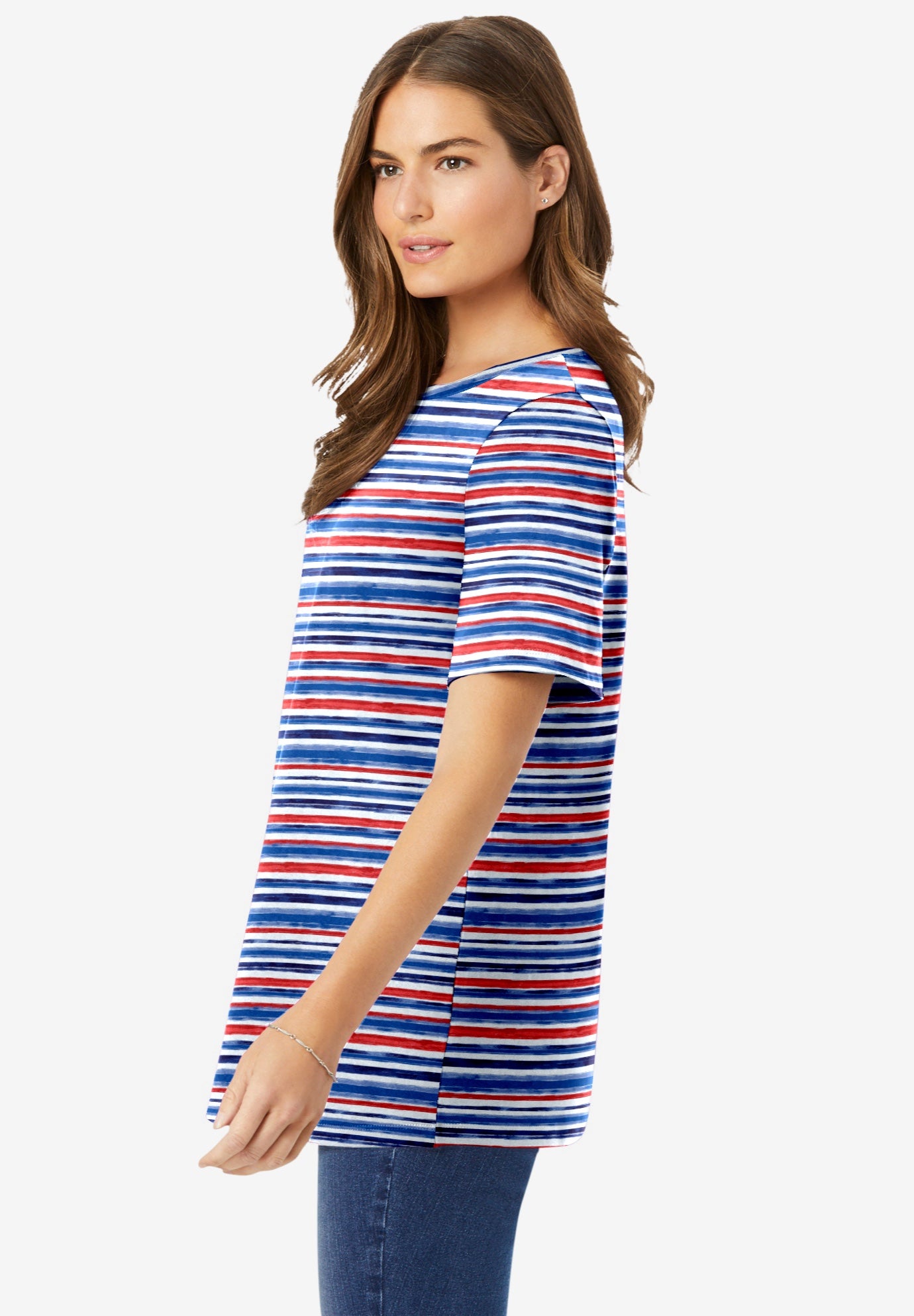 Perfect Printed Short-Sleeve Crewneck Tee image number 2