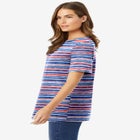 Perfect Printed Short-Sleeve Crewneck Tee image number null