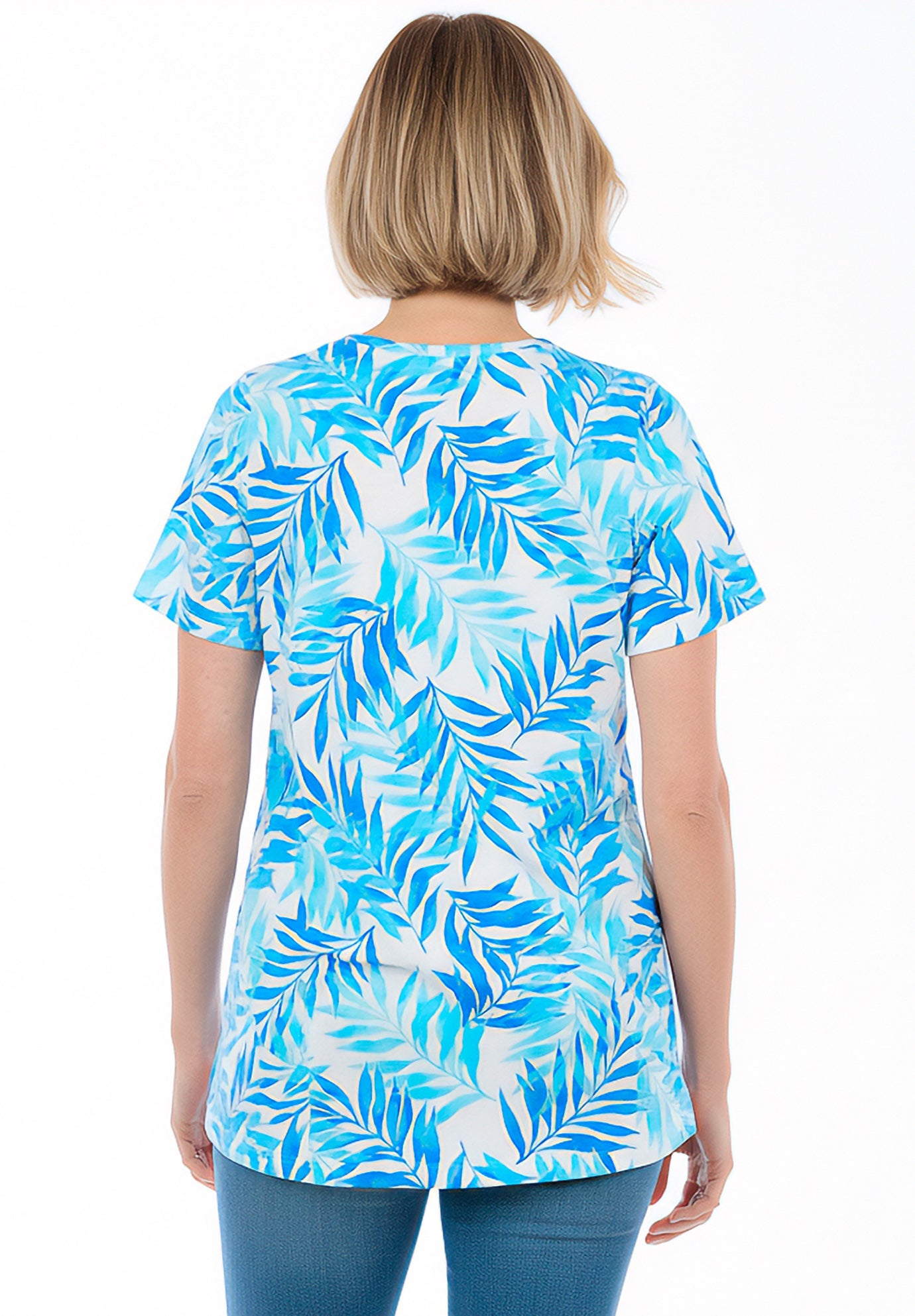 Perfect Printed Short-Sleeve Crewneck Tee image number 1