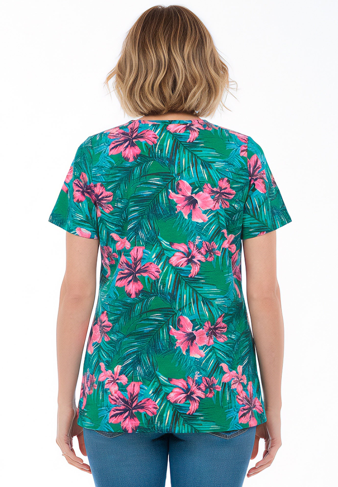 Perfect Printed Short-Sleeve Crewneck Tee image number 1