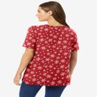 Perfect Printed Short-Sleeve Crewneck Tee image number null