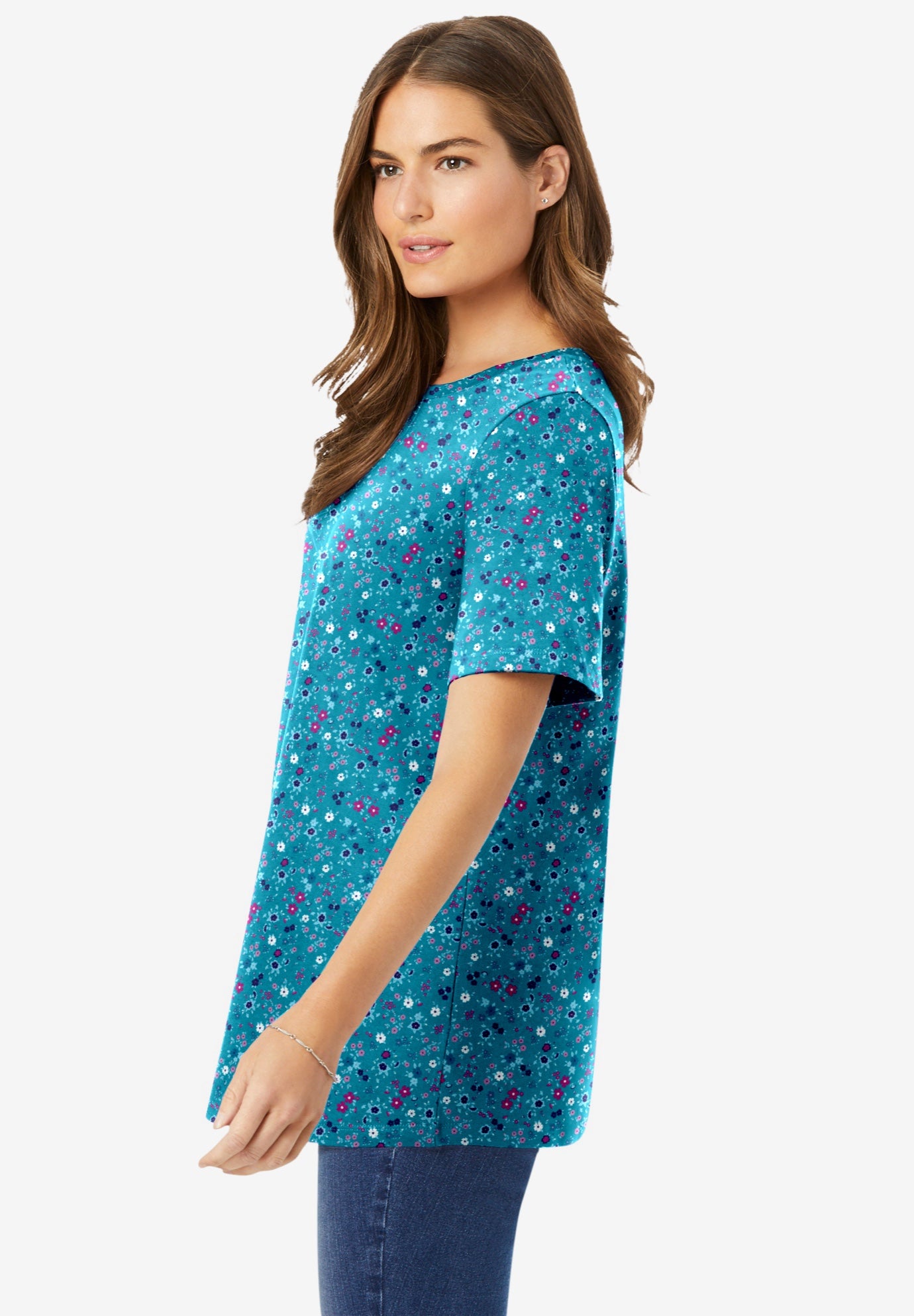 Perfect Printed Short-Sleeve Crewneck Tee image number 2