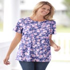 Perfect Printed Short-Sleeve Crewneck Tee image number null