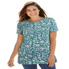 Perfect Printed Short-Sleeve Crewneck Tee image number null