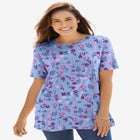 Perfect Printed Short-Sleeve Crewneck Tee image number null