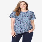 Perfect Printed Short-Sleeve Crewneck Tee image number null