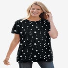 Perfect Printed Short-Sleeve Crewneck Tee image number null