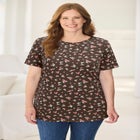 Perfect Printed Short-Sleeve Crewneck Tee image number 0