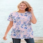 Perfect Printed Short-Sleeve Crewneck Tee image number null