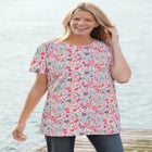 Perfect Printed Short-Sleeve Crewneck Tee image number null