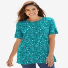 Perfect Printed Short-Sleeve Crewneck Tee image number null